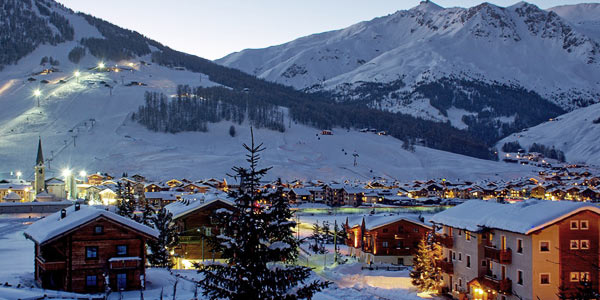 panorama of the Livigno ski resort